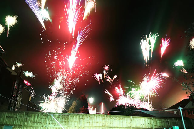 Josh Kerrigan took this fantastic photo of multiple fireworks lighting up the sky in his back garden.