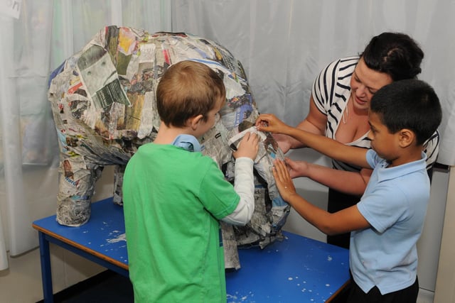 Pupils are pictured taking part in Art Week in 2013. Who can tell us more about this scene?