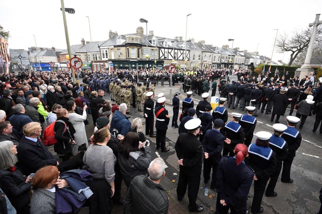 Crowds turned out in their numbers to show their support and pay respects to the fallen.