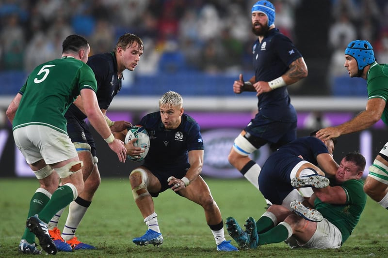 Ireland 27, Scotland 3: September 22, 2019, Rugby World Cup
Scotland's Darcy Graham running with the ball at the International Stadium Yokohama in Japan (Photo by Charly Triballeau/AFP via Getty Images)