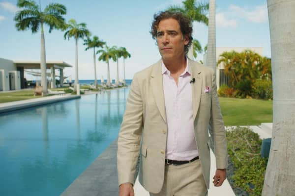 Stephen Mangan was the host of ITV's new reality gameshow, The Fortune Hotel (Picture: ITV)