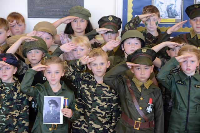 Fulwell Junior School children dressed as soldiers for the school's 110th anniversary last year. Is there anyone you know in the picture?