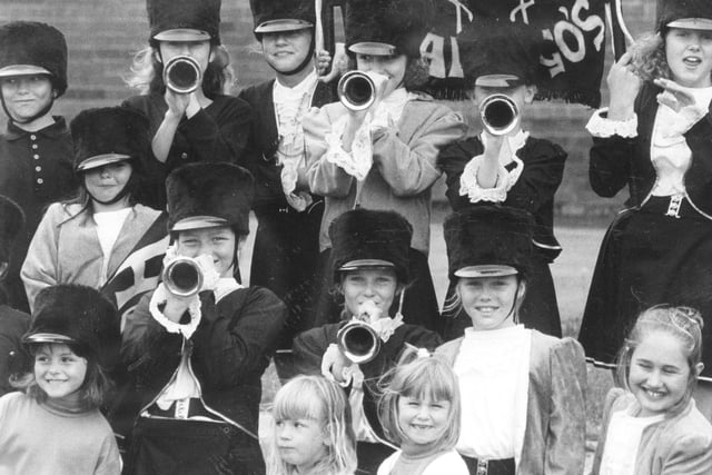 This picture takes us back to 1993 showing members of the Hartlepool Flamingos juvenile jazz band.