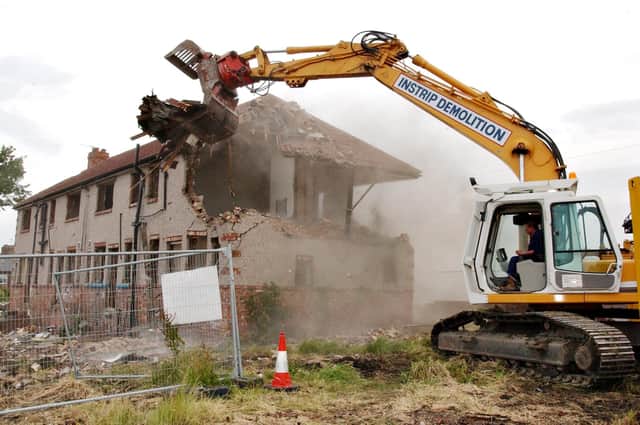 This was the scene when these houses were being demolished in Ford Oval. Did you live there?