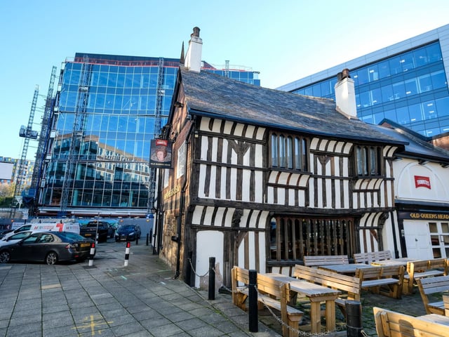 Sheffield's oldest domestic building, dating back to 1475, today stands out as it is surrounded by modern glass-fronted office blocks. The Old Queens Head pub, on Pond Street near Sheffield bus station, first became an inn in the 1600s. It takes its name from Mary Queen of Scots, who was held captive in Sheffield for 14 years before her execution. Legend has it that a secret tunnel once stretched beneath the hill to Manor Lodge and was used by the royal prisoner to sneak out for a drink. The building is reputedly haunted by several ghosts, including a Civil War soldier seen standing in front of the fireplace by drinkers.