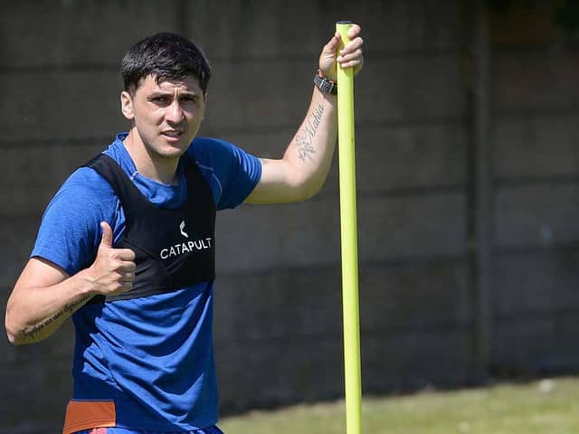 Sheffield Wednesday forward Fernando Forestieri gives a thumbs up in his return to training this week.