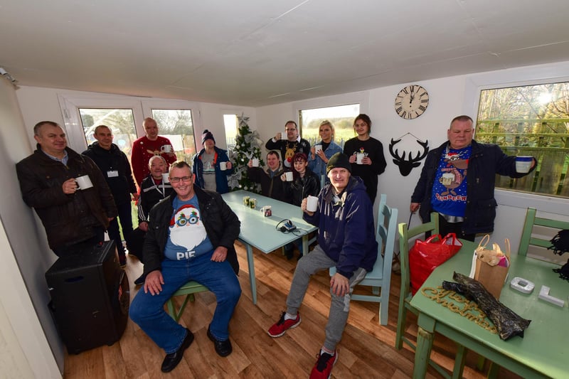 Members of the Holder House Alllotments in their new extension. Were you pictured in 2017?