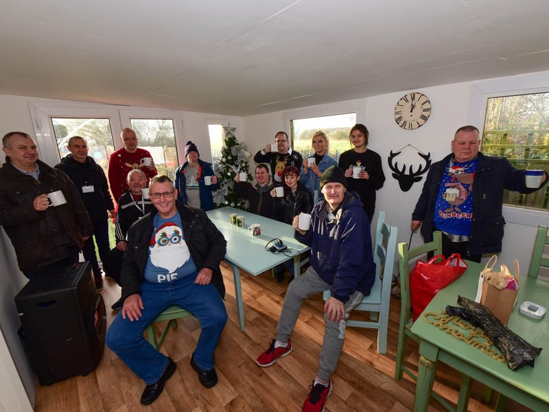 Members of the Holder House Alllotments in their new extension. Were you pictured in 2017?