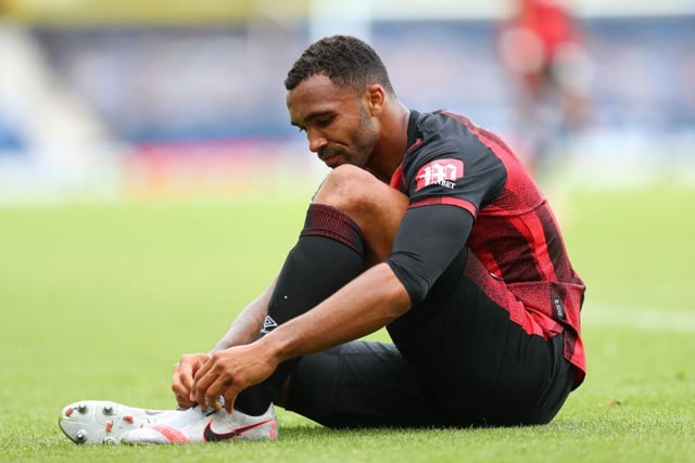 Callum Wilson of Bournemouth looks on during the Premier League match between Everton FC and AFC Bournemouth  at Goodison Park on July 26, 2020 in Liverpool, England.