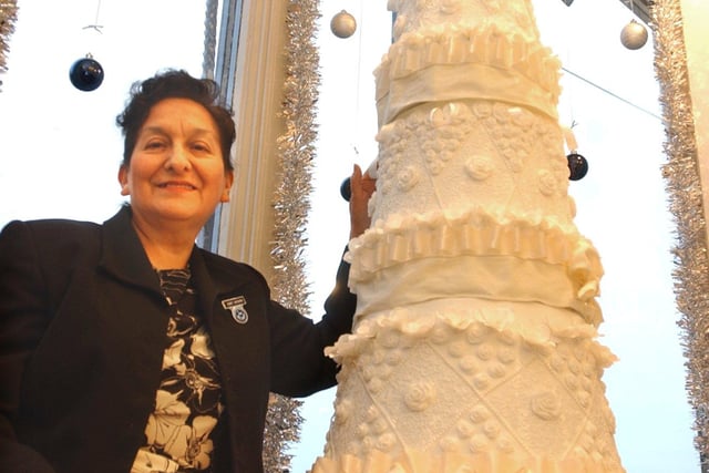 Pictured is Addy Munroe who makes specialist wedding cakes at her shop Iglesia Cake Shop in Norfolk Hill, Grenoside in 2004
