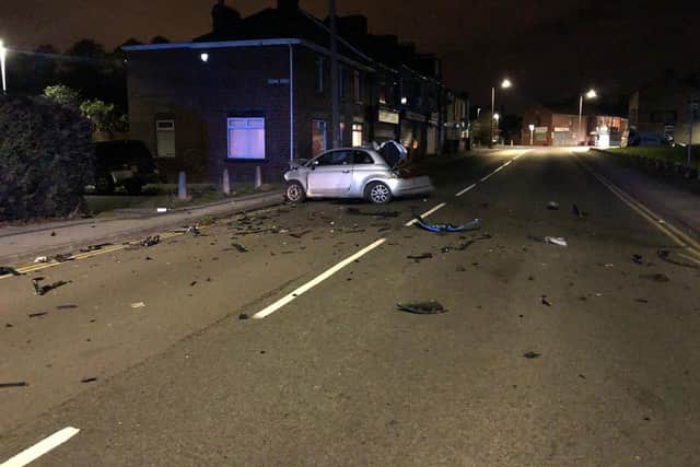 A man was arrested on suspicion of drink driving after a crash in Barnsley