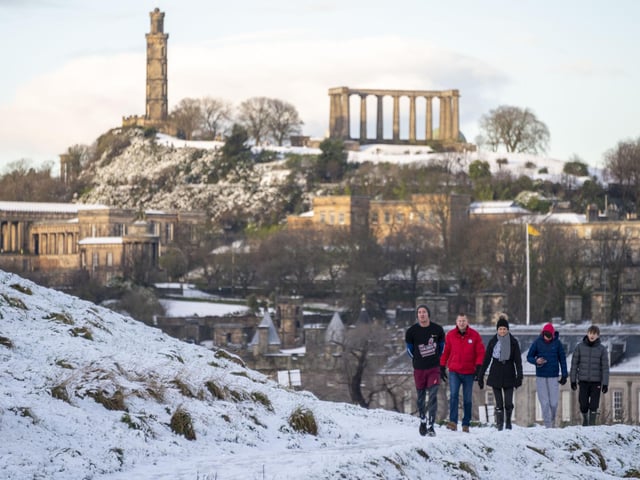 A view of Calton Hill from Holyrood Park