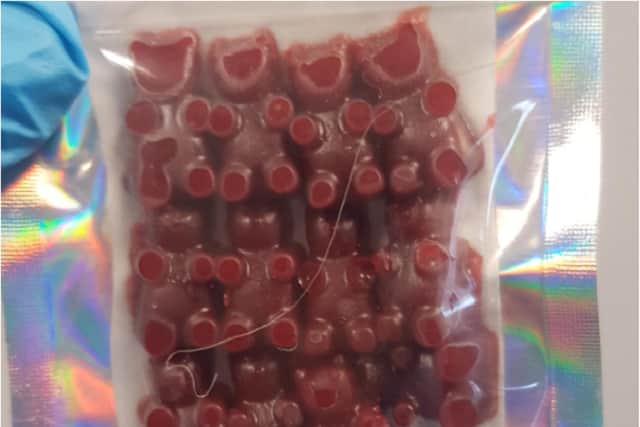 Police seized a haul of cannabis laced gummy bears.