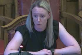 Kathryn Mudge, Sheffield City Council’s service manager for sport, health and leisure, speaking at a council meeting about plans for PlayZones in city parks to increase involvement in football