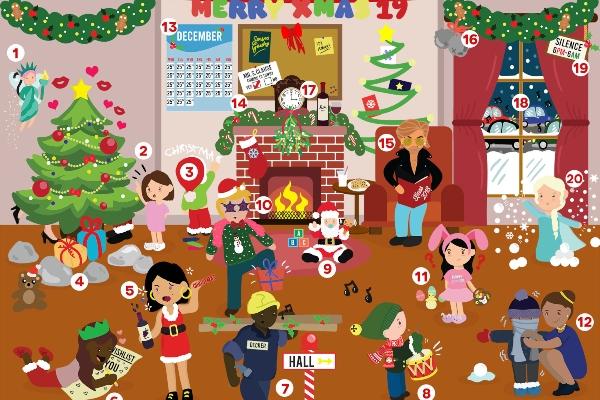 The 20 songs are: Fairytale of New York, I Saw Mommy Kissing Santa, Rockin’ Around the Christmas Tree, Have Yourself a Merry Little Christmas, All I Want for Christmas, Deck the Halls, Little Drummer Boy, Santa Baby, Stepping into Christmas, Do They Know It’s Christmas, Baby It’s Cold Outside, I Wish It Could Be Christmas Everyday, Santa Claus is Coming to Town, Last Christmas, Jingle Bell Rock, Mistletoe & Wine, Driving Home for Christmas, Silent Night, Let it Snow