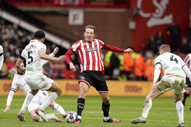 Sander Berge was on target for Sheffield United against Swansea City: Andrew Yates / Sportimage