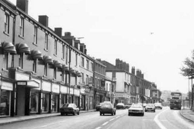 H. Ponsford Ltd, furniture dealers, Nos.577-609 London Road, Heeley, Sheffield, pictured in 1987. The business has been running since 1893