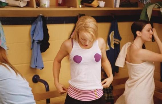There are many Mean Girls-inspired costumes that you could go for this Halloween - like the iconic ‘sexy Santa’ outfits, or Karen’s low-effort mouse costume (duh). The easiest, most unique - but still recognisable - costume would be to mimic when Cady tried, and failed, to embarrass Regina by cutting two holes in her vest, revealing her bra. All you need is a white vest, a purple bra and a pair of scissors, and you’re good to go.