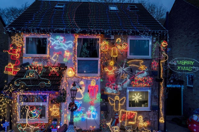 This well decorated house in Meadowhead is the work of Philip Gratton and his grandson Oliver