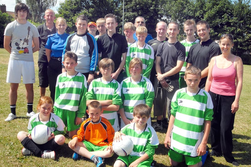 Youngsters and police officers are pictured at a football tournament at the Vale Road Focus Point in Mansfield Woodhouse.
