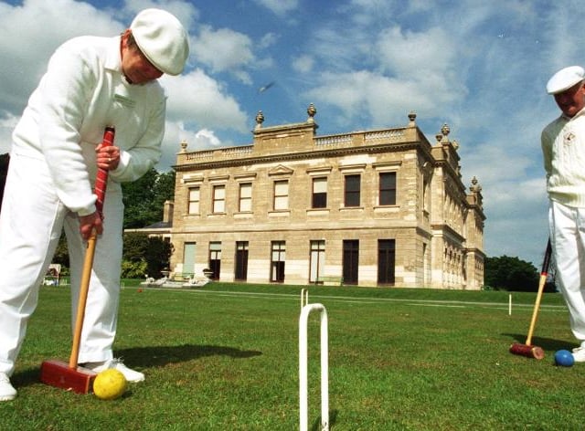 The croquet club on the lawn in 1997.
