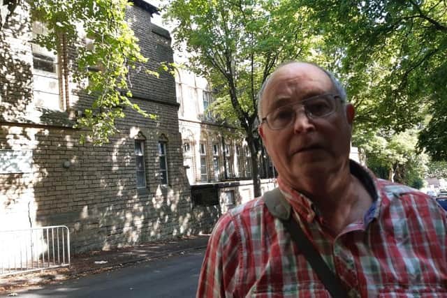 The landmark former Crookesmoor School building in Sheffield has been damaged after a fire broke out inside the building last night. Coun Bernard Little, pictured, is concerned for the future of the 'beautiful' Victorian building.