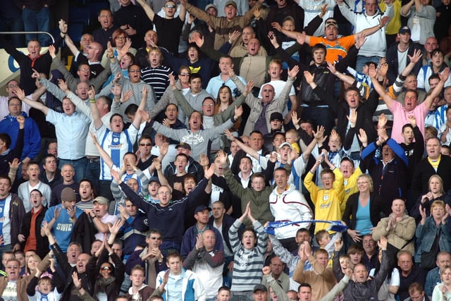 Wednesday supporters get behind their side against Norwich City at Hillsborough in May 2007.