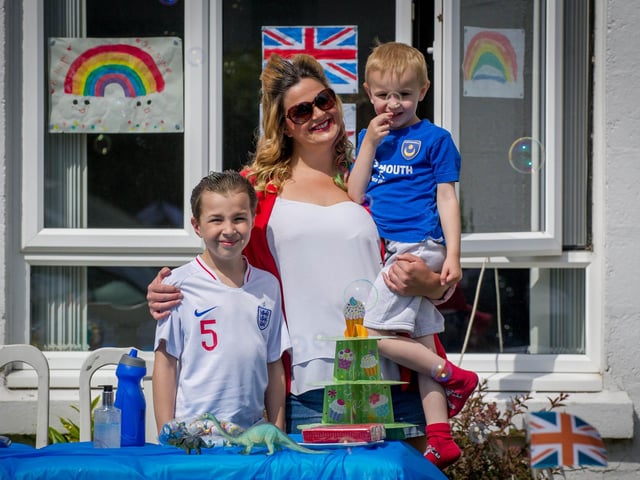 Sarah Emery, Harry 8 and Jack 3 outside their home in Peronne Road, Portsmouth.