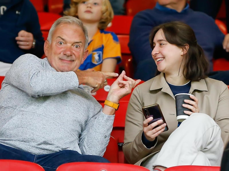 Mansfield fans at the Breyer Group Stadium for the match against Leyton Orient.