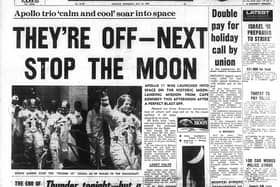 The Star's front page coverage of the start of the Apollo 11 Moon mission in July 1969