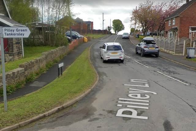 Road rage involving a hammer was reported between a Jaguar driver and a van driver at Pilley Lane, Tankersley,  (pictured) over a blocked road. PIcture: Google