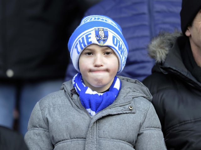A young Sheffield Wednesday fan at Oakwell in 2018