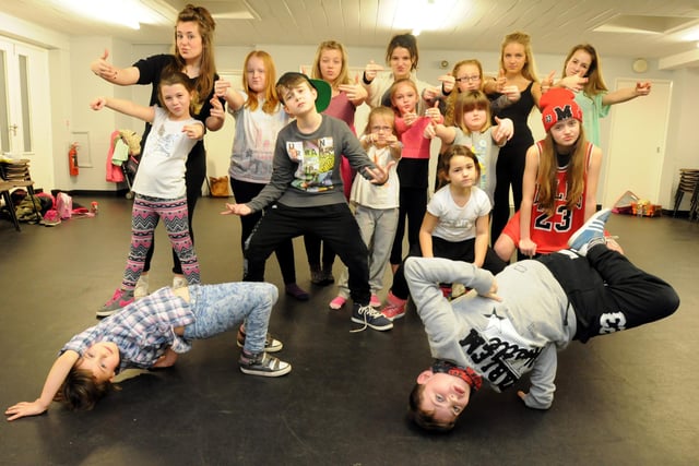 Who do you recognise in this 2014 photo at the Natalie Cummings street dance school?