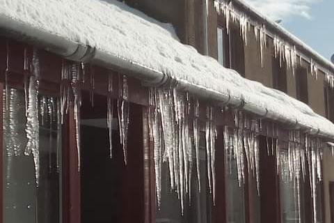 These icicles were captured by Robert Fleming on a house in Stenhousemuir.