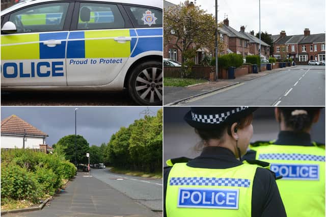 Ten locations across the north of Sunderland where most crime was reported have been revealed in latest official figures.