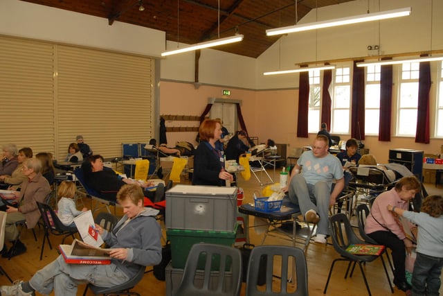 Lots of keen donors were pictured in this event at Cleadon Methodist Church in 2006.