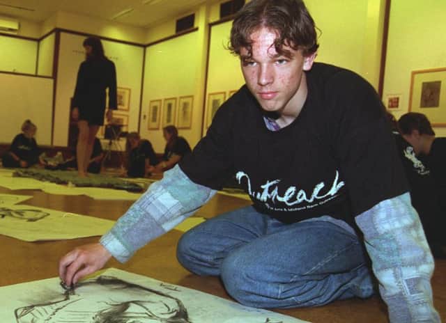 Armthorpe Comprehensive pupil Tim Agar, 17, working on a life drawing at the museum in 1996