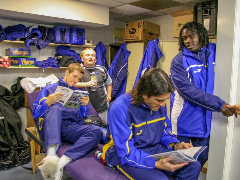 Gary O' Neil, Pedro Mendes, Linvoy Primus chill out before kick-off. Picture: Habibur Rahman