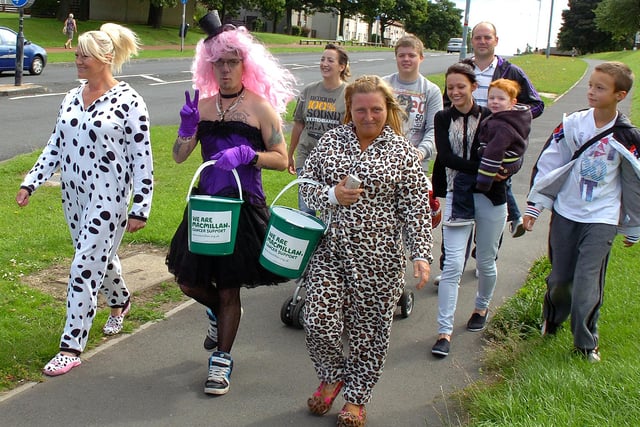 These big-hearted people made the trip from the Saxon pub in Hartlepool to the Moorcock in Peterlee on a fundraising walk. Remember it?