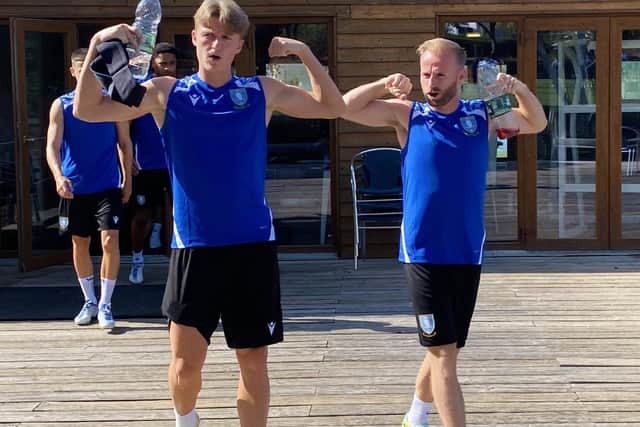 Sheffield Wednesday players have been working hard in the gym as well as on the pitch while in Portugal. Picture: @SWFC