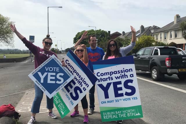 The Royal Hallamshire Hospital should be given special protection to guard it from militant anti-abortionists, says Coun Ben Maskill, pictured campaigning in Ireland