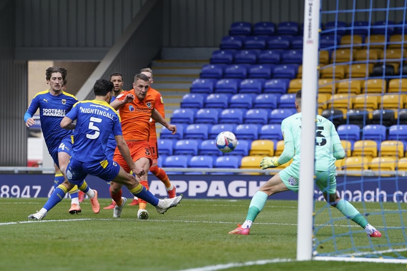Lee Brown scores his second goal.