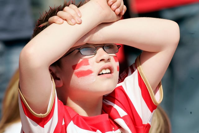 A young Doncaster Rovers supporter at the Millennium Stadium in Cardiff for the Johnstone's Paint Trophy final.