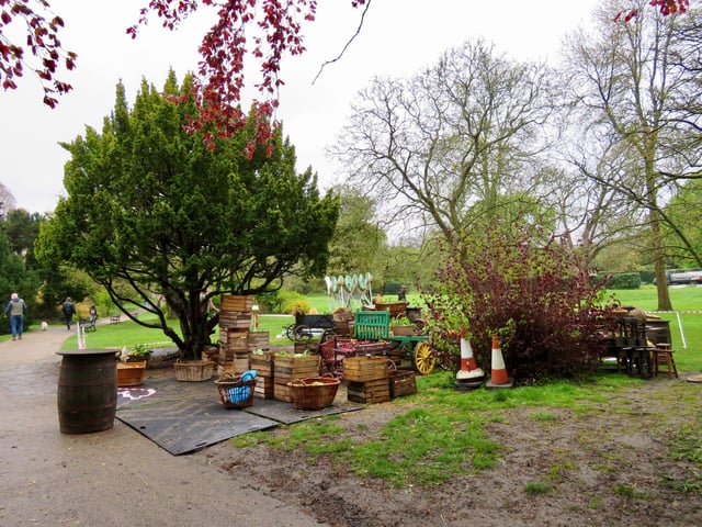 Filming in Sheffield for new HBO miniseries The Regime, starring Kate Winslet and Hugh Grant. The crew was busy packing up the props in Sheffield Botanical Gardens on Friday. Photos by @steelcitysnaps via Twitter