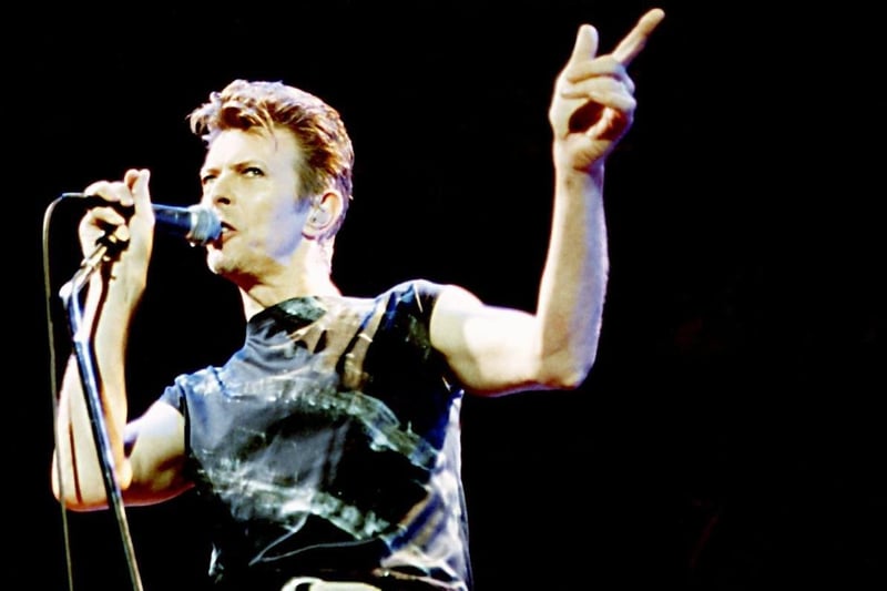 David Bowie in concert at Sheffield Arena in 1995, his first performance in the city for 22 years.