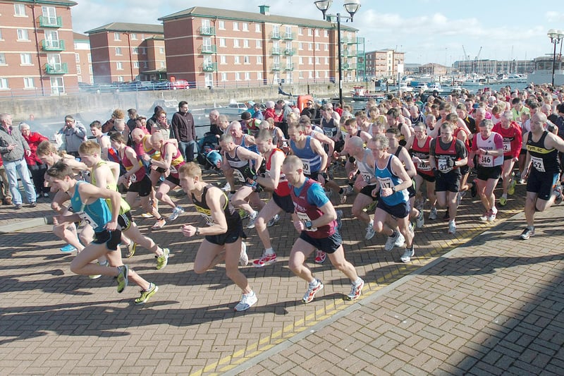 The start of the 2010 Hartlepool Marina 5 mile Road Race. Can you spot someone you know?