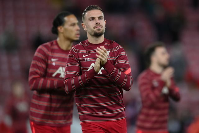 A true veteran at 34, Henderson may not be a starter for Liverpool anymore, but he occupies a regular spot in the Reds' match day squad. 

(Photo by Laurence Griffiths/Getty Images)