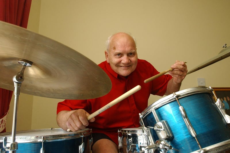 Top drummer Carlo Little moved from London to Cleadon and here he is pictured in 2003.