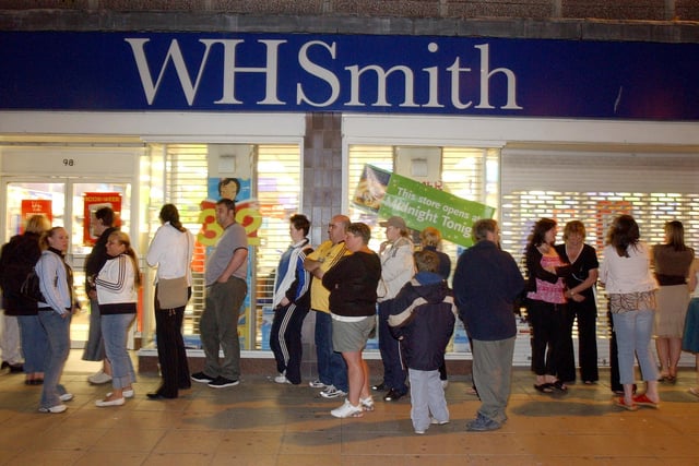 Queues outside WH Smith in King Street as a new release was due. Does this bring back memories?