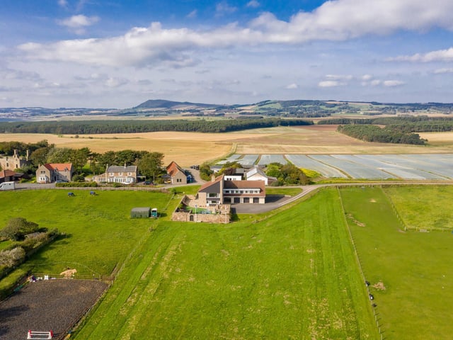 Aerial view of site.